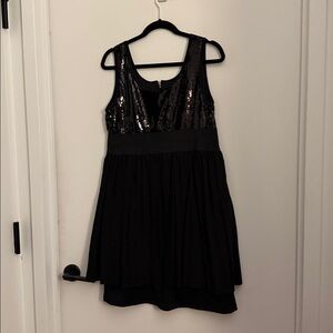 Missphit Bodycon Black Sequins Skater Dress